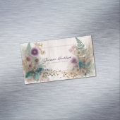 ボヘ芸術的ミアンワイルドフラワーフォークアート マグネット名刺 (インサイチュ)