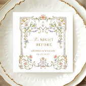 ボヘ華美ミビクトリアンアの花のリハーサルディナー スタンダードカクテルナプキン