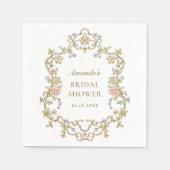 ボヘ華美ミビクトリアンア花ブライダルシャワー スタンダードカクテルナプキン (正面)