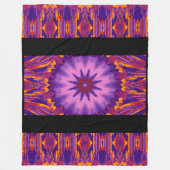 ボヘ鮮やかミアンアサマーパンジー3コージーウォームホテル フリースブランケット (正面)