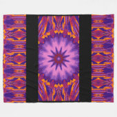 ボヘ鮮やかミアンアサマーパンジー3コージーウォームホテル フリースブランケット (正面(横))