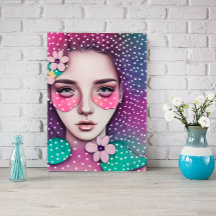 ボヘ鮮やかミアンフローラ水玉模様アート