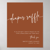 ボホおむつラッフルサインミニマルサモダンビ ポスター (正面)