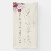 ボホおめでとう結婚のバナーの飾り 横断幕 (縦)