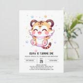 ボホおもしろいタイガー1st誕生日 招待状 (スタンド正面)
