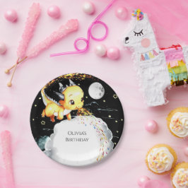 ボホおもしろいドラゴン誕生日 ペーパープレート