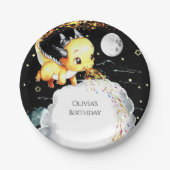 ボホおもしろいドラゴン誕生日 ペーパープレート (正面)