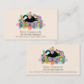 ボホおもしろいヒッピーレトロペットシッティングサービス 名刺 (正面/裏面)