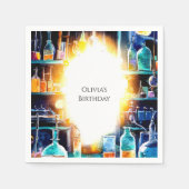 ボホおもしろい化学サイエンティスト誕生日 スタンダードカクテルナプキン (正面)