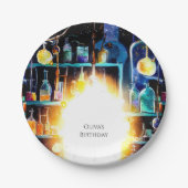 ボホおもしろい化学サイエンティスト誕生日 ペーパープレート (正面)