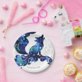 ボホお洒落ウルフ誕生日 ペーパープレート (パーティー)