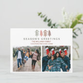 ボホお洒落カスタム2枚の写真クリスマス シーズンカード (スタンド正面)