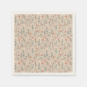 ボホお洒落ガーデンパーティーベビーイン開花シャワー スタンダードカクテルナプキン (正面)