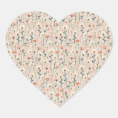 ボホお洒落ガーデンパーティーベビーイン開花シャワー ハートシール (正面)