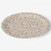 ボホお洒落ガーデンパーティーベビーイン開花シャワー ペーパープレート (アングル)