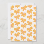 ボホお洒落キュートバタフライレトロ1st誕生日 招待状 (裏面)