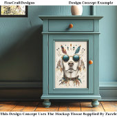 ボホお洒落シックラブラドールドッグCK8デコページ 薄葉紙