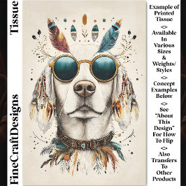 ボホお洒落シックラブラドールドッグCK8デコページ 薄葉紙