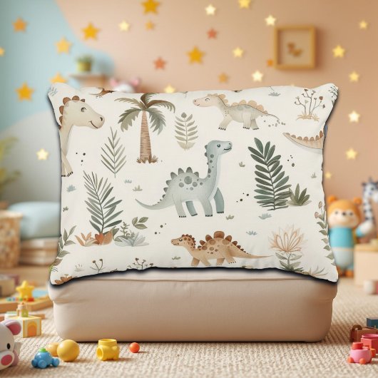 ボホお洒落ジャングル恐竜パターン アクセントクッション