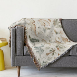 ボホお洒落ジャングル恐竜パターン スローブランケット