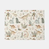 ボホお洒落ジャングル恐竜パターン ドアマット (正面)