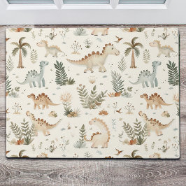 ボホお洒落ジャングル恐竜パターン ドアマット