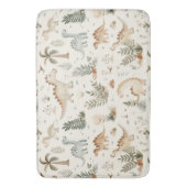 ボホお洒落ジャングル恐竜パターン バスマット (正面縦)