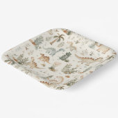 ボホお洒落ジャングル恐竜パターン ペーパープレート (傾斜あり)