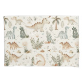 ボホお洒落ジャングル恐竜パターン 枕カバー (正面)