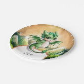 ボホお洒落ドラゴン誕生日 ペーパープレート (アングル)