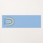 ボホお洒落パーソナライズされたレインボーブルーヨガマット ヨガマット (裏面(横))