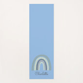 ボホお洒落パーソナライズされたレインボーブルーヨガマット ヨガマット (正面)