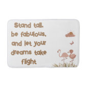 ボホお洒落フラミンゴモノグラムの | バスマット (正面)