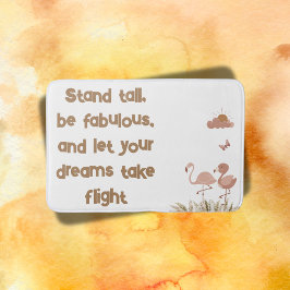 ボホお洒落フラミンゴモノグラムの | バスマット