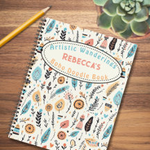 ボホお洒落フローラキッド名スケッチ