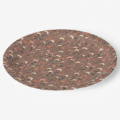 ボホお洒落フローラルパターン秋ハウスウォーミング ペーパープレート (アングル)