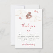 ボホお洒落ホースクラウドイラストレーション サンキューカード (正面)