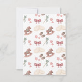 ボホお洒落ホースクラウドイラストレーション サンキューカード (裏面)