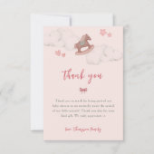 ボホお洒落ホースクラウドイラストレーション サンキューカード (正面)