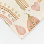 ボホお洒落モダンレインボーパターン名ベビー フリースブランケット (角)