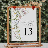 ボホお洒落ワイルドフラワー結婚のテーブル番号