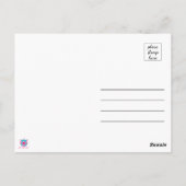 ボホお洒落ワイルドワンガールカラフル誕生日 ポストカード (裏面)