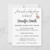 ボホお洒落男女兼用デコ赤ちゃんシャワー 招待状 (正面)