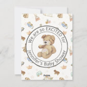 ボホお洒落男女兼用デコ赤ちゃんシャワー 招待状 (裏面)