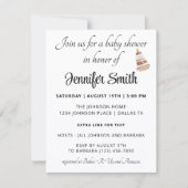 ボホお洒落男女兼用デコ赤ちゃんシャワー 招待状 (正面)