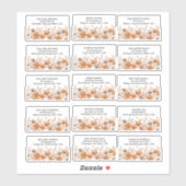 ボホお洒落素朴フローラ結婚の住所 シール (シート)