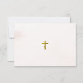 ボホお洒落花正教会キリスト教バプテスマ サンキューカード (裏面)