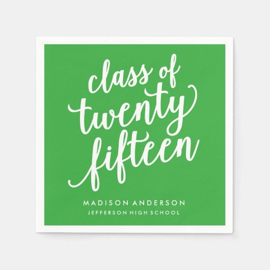 ボホかわいらしイン緑 | 紙パーソナライズされたナプキン スタンダードカクテルナプキン (正面)