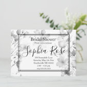 ボホかわいらしウォーターカラーワイルドフラワーブライダルシャワー 招待状 (スタンド正面)