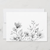 ボホかわいらしウォーターカラーワイルドフラワーブライダルシャワー 招待状 (裏面)